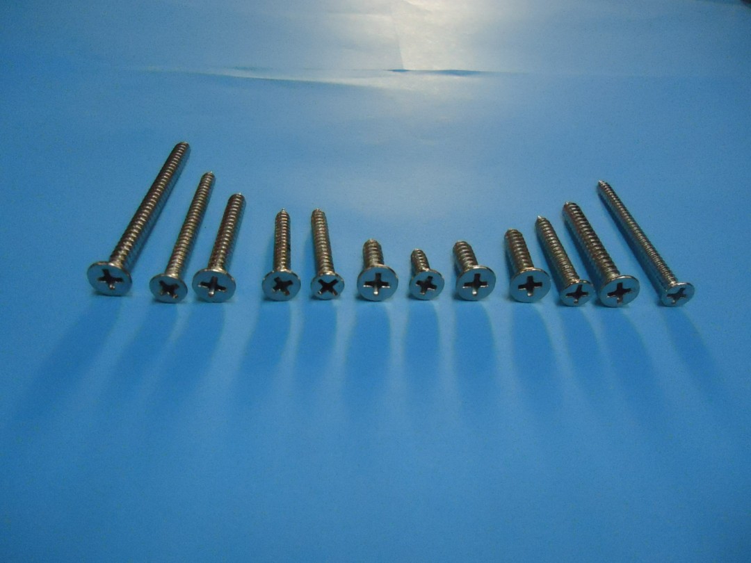 NICKLE PLATED SELF TAPING SCREWS-CSK (Stainless Steel)